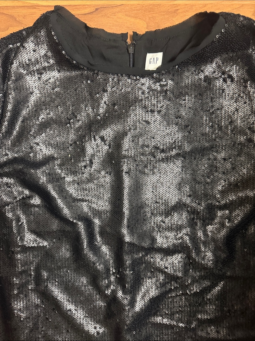 GAP Women’s Black Sequin Shell Top